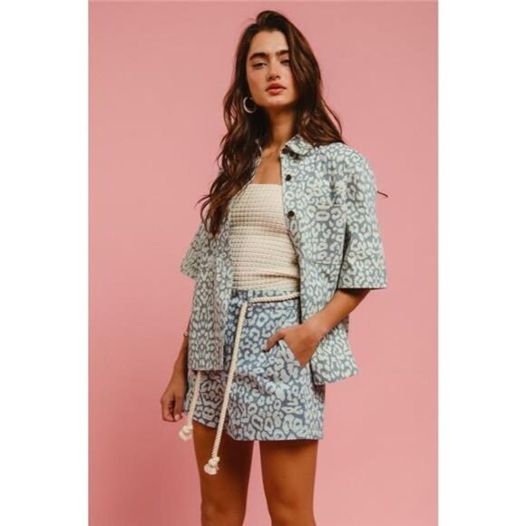 ✨NWT BiBi Rope Belt Leopard Shorts‎ - Picture 7 of 7